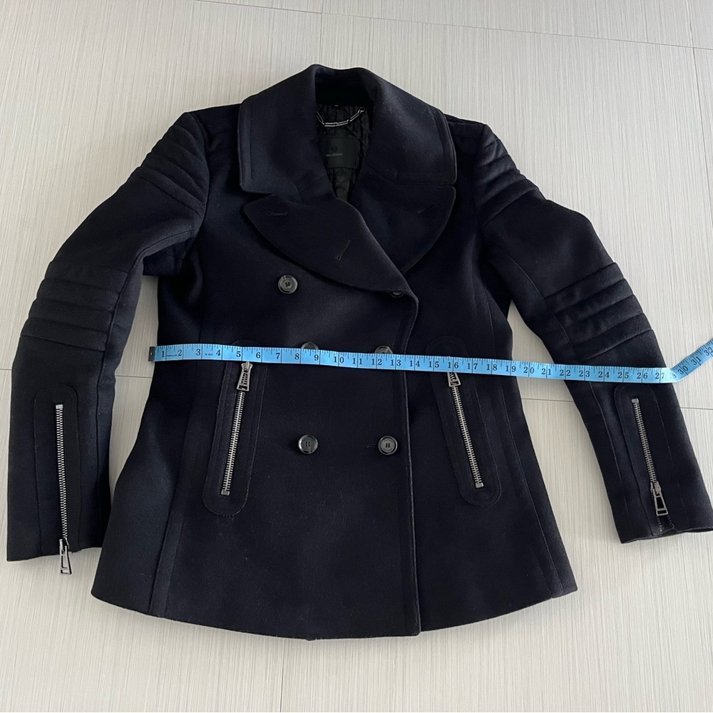 Belstaff Black Double-Breasted Pea Coat - Picture 8 of 16